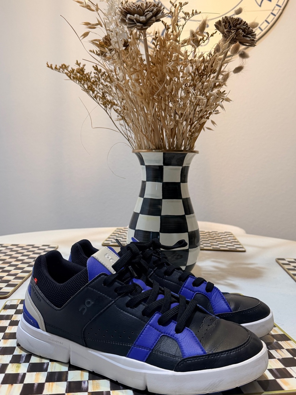 On Running Men's Low-Top Sneakers — Black & Purple